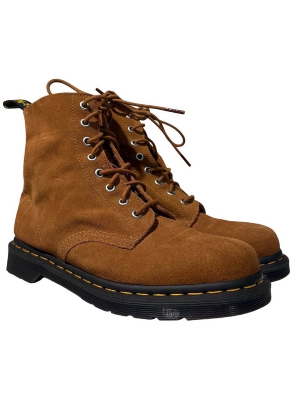 Doc Martens Desert Brown Milled Nubuck Leather Boots Waterproof Chunky Bex Sole